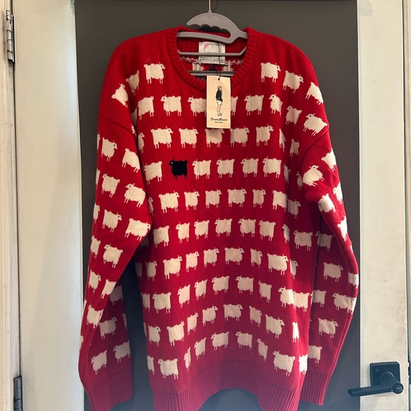 Rowing Blazers Red and White Sheep Sweater - Picture 3 of 7